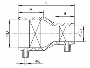 Сиёҳ PN16 SDR11 PE100 HDPE Редуктори электрофузия барои тозакунии канализатсия