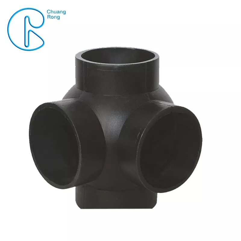 PN6 110mm HDPE Draining Fittings Siphon Ball Cross