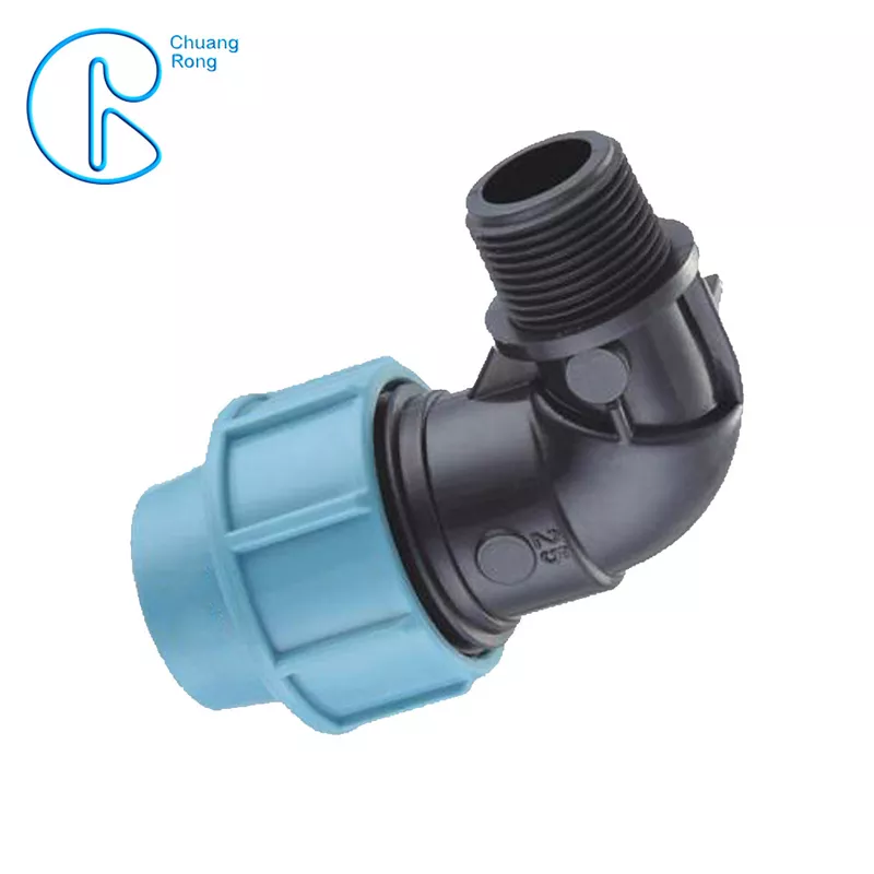 Rotary PP Compression Flexible Male Elbow